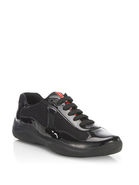 prada newac patent leather sneakers